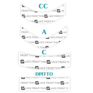 LACE FRONT THIN™ TAPE Curvatura A C CC Dritto